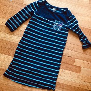 Old Navy - Navy Stripe Dress - Size L (10-12